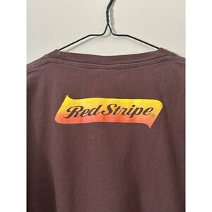 VTG Red Stripe Beer Short Sleeve T-Shirt‎ Streetwear Men's XL Faded Spell Out